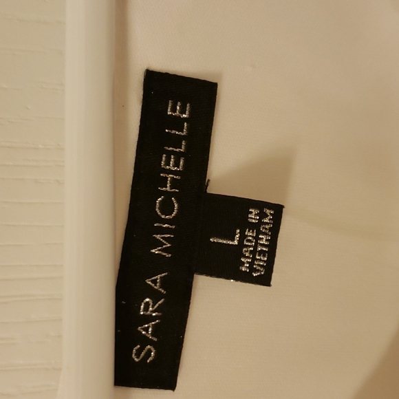 Sara Michelle white blouse size large - Picture 8 of 9